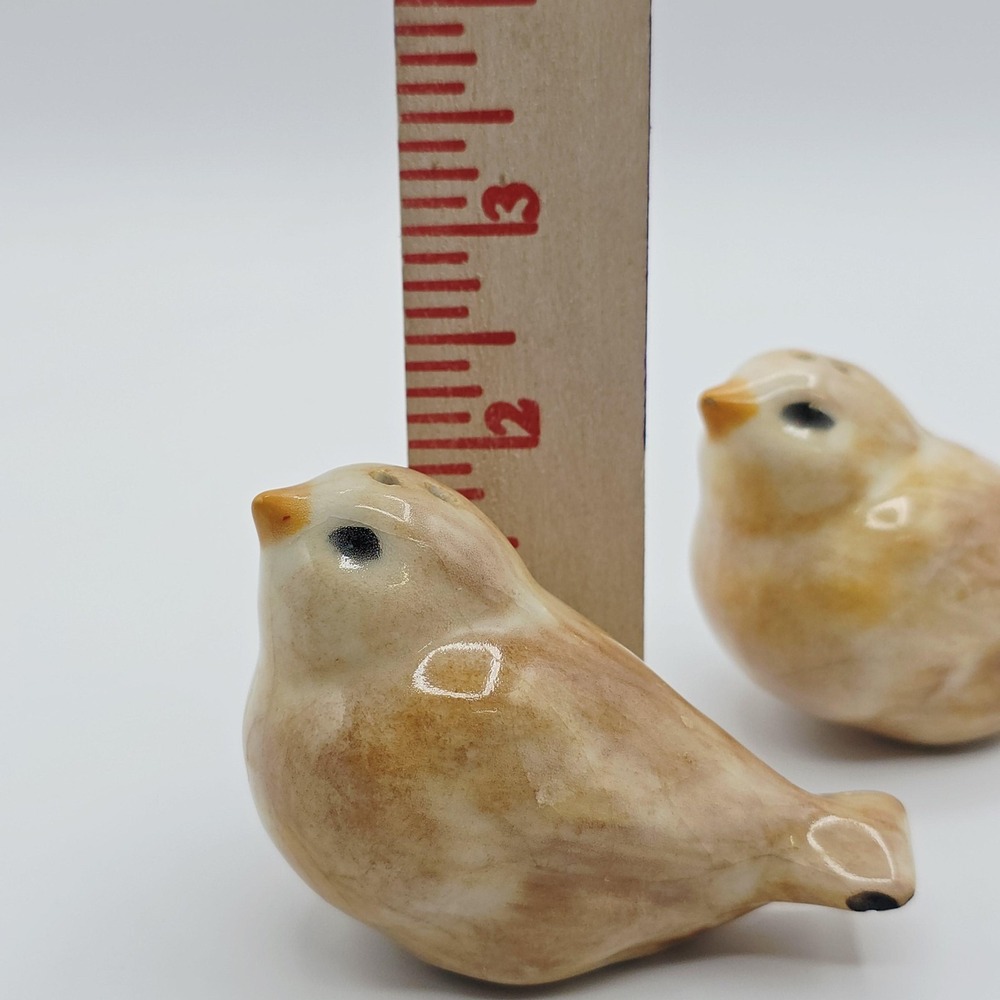 Vtg Beige Bird Salt & Pepper Shakers Ceramic Set Of 2 Small Kitchen Table Decor - Picture 8 of 9